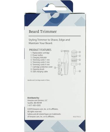 Solimo Rechargeable Beard Trimmer - 1 Blade 3 Combs & Charging Cable | International Shipping Available - Buy Online on GoSupps.com