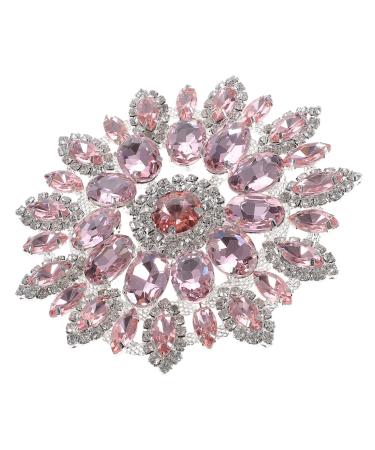 Abaodam Hot Glue Bottom Cloth Sticker Silver Jacket Outfit Heart Patch Clothing Patch Crystal Code Chain Pink 1X10.8X10.8CM