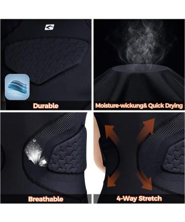 Coolomg Children's Padded Compression Shirt - Youth Football Protector for Sports | Rib & Shoulder Protection for Football Basketball Baseball - Buy Online on GoSupps.com