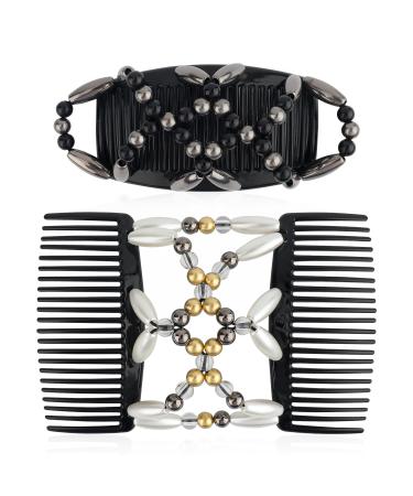 2 Pieces Steckkamm Haarkamm zum Stecken mit Perlen Haark mme zum Stecken Haarspange Perlen Kann f r Hochsteckfrisuren verwendet werden