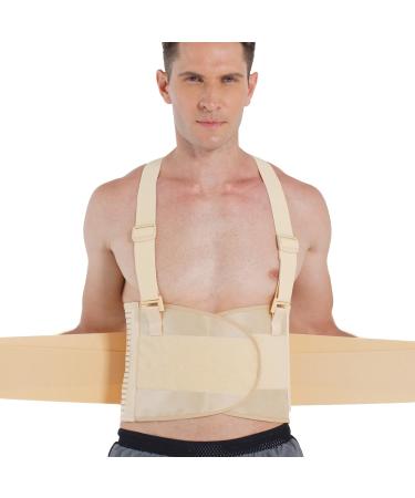 Neotech Care Adjustable Back Brace - Size L Beige | Lumbar Support Belt with Suspenders - Buy Online on GoSupps.com