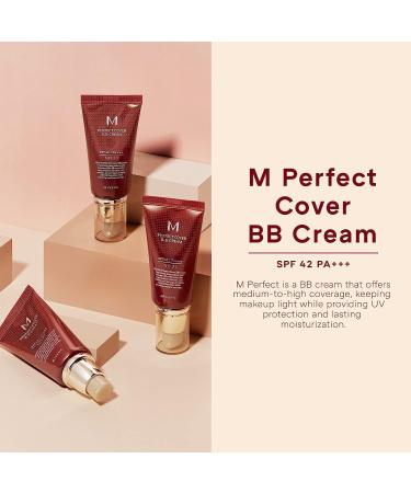 MISSHA M Perfect Cover BB Cream SPF 42 PA+++ 50ml - Conceals Blemishes, Dark Circles, UV Protection (#13 Bright Beige) - Buy Online on GoSupps.com