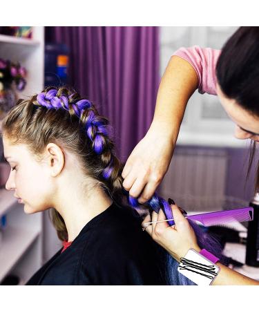 3-Piece Magnetic Wrist Sewing Pincushion & 6-Piece Stainless Steel Rat Tail Comb Set - Black Purple Rose Red - Buy Online on GoSupps.com