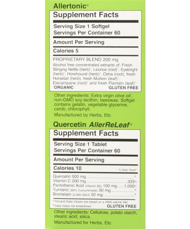 Herbs Etc. Allergy ReLeaf System - 2 Bottles, 60 SoftgelsTablets for Allergy Relief - Buy Online on GoSupps.com