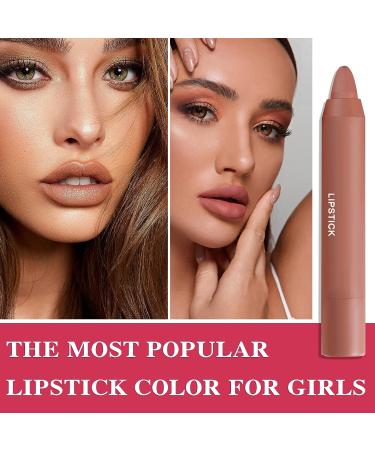 WYBLZPXZ 3Pcs Crayon Matte Lipstick Set - Nude, Waterproof & Long-Lasting - Buy Online on GoSupps.com