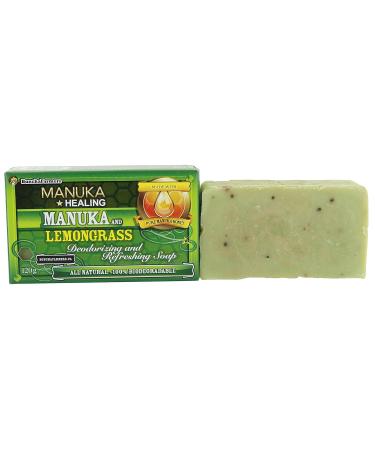 BunchaFarmers All Natural Biodegradable Manuka Honey & Lemongrass Soap Bar - Made in Canada - Buy Online on GoSupps.com