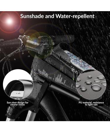 Rockbros Waterproof Bicycle Frame Pocket Bag - Touchscreen for iPhone 14/13 Galaxy S23/S22 Ultra 7.0 Inch Cell Phones - Buy Online on GoSupps.com