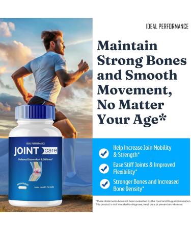 IDEAL PERFORMANCE Joint Care Support Capsules JointCare Supplement Pills All Natural Formula to Fortify Bones & Bolster Flexibility - Maximum Strength Joint Care Support Reviews (3 Pack) - Buy Online on GoSupps.com