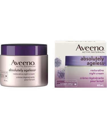 Aveeno Anti Aging Night Cream Active Naturals Absolutely Ageless Restorative Face Moisturizer for Wrinkles and Fine Lines Hydrating Lotion with Blackberry Complex Non-Comedogenic and Hypoallergenic 48ML - Buy Online on GoSupps.com