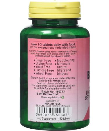 Health Plus Betaine HCl + Pepsin Digestive Health Supplement - 180 Tablets - Buy Online on GoSupps.com