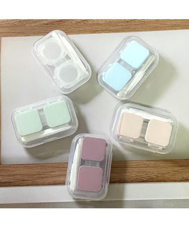 Colorful Portable Contact Lens Container Set | Mini Hinged Lid Cases for Travel | Clear Storage in Red Pink Green Blue - Buy Online on GoSupps.com