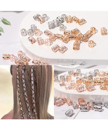 BDSHUNBF 90 Pieces Hair Beads Hair Jewelry Hair Accessories Hair Cuffs Dreadlocks Hair Beads Hair Rings for Braids Decorations Gril Women Men Hip Hop Braiding Hair - Buy Online on GoSupps.com