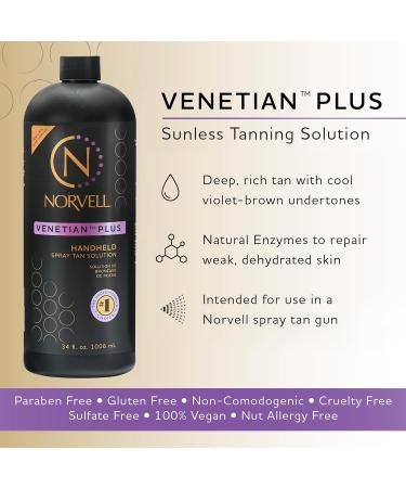 Norvell Premium Professional Sunless Tanning Spray Tan Bundle - Venetian Plus 34 Fl Oz and Barrier Cream 32 Fl Oz - Buy Online on GoSupps.com