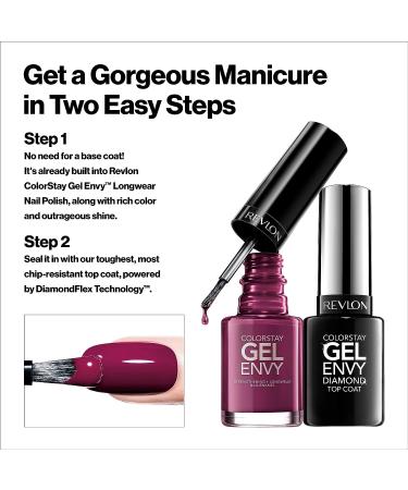 Revlon ColorStay Gel Envy Nail Polish - 400 Royal Flush - Chip Resistant Longwear Formula - 0.4 Fl Oz - Buy Online on GoSupps.com