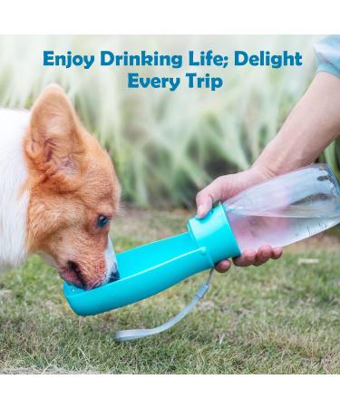 Peteast 550ml Foldable Dog Drinking Bottle - BPA-Free Water Bottle for Dogs & Cats - Perfect for Hiking & Traveling (Azure Blue) - Buy Online on GoSupps.com