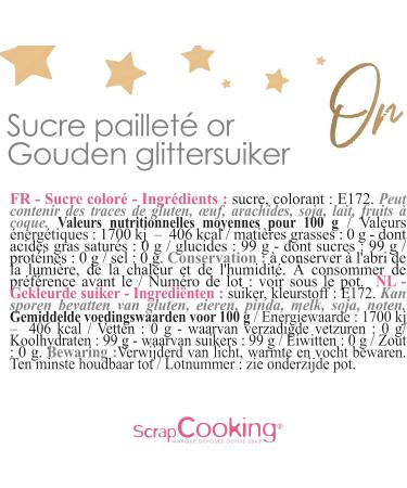 Pot of Glitter Sugar - Gold 160 g - Buy Online on GoSupps.com