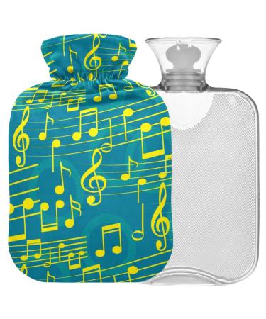 Naanle musical grade heat bottle with reference Heat and cold therapy Transparent hot water bottle 1l heat bottle for bed hand feet heat pain relief