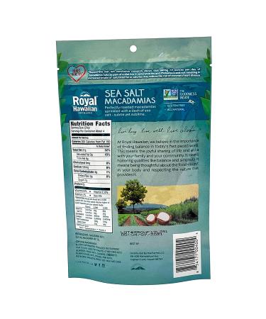 Royal Hawaiian Orchards Sea Salt Macadamia Nuts 4oz (Pack of 6) - 24oz Total - Buy Online on GoSupps.com