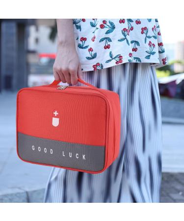 Fenar Travel Medication Bag - Large Capacity Waterproof First Aid Storage (2-Pack) - Portable Emergency Medicine Organizer for Home Office & Travel (Red) - Buy Online on GoSupps.com