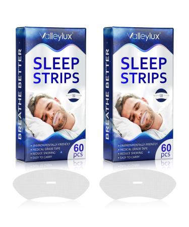 Sleep Strip Mouth Tape - 60 Pcs Mouth Tape Anti Snoring Devices for Better Nasal Breathing Mouth Tape for Sleeping Sleep Tape for Mouth to Snoring Reduction - Improve Sleep Quality (2PC)