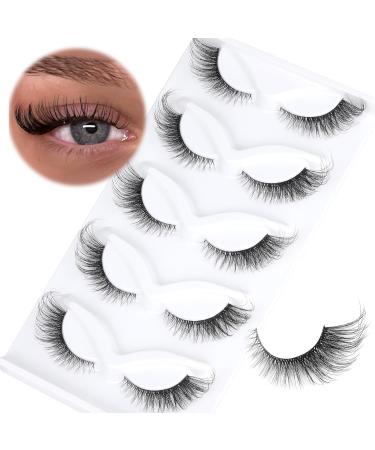 ALICROWN HAIR Cat Eye Lashes Fluffy False Eyelashes Strip Fox Lashes Wispy Natural Fake Eyelashes Fairy Long Tail False Lashes 5 Pairs C- Fluffy - Buy Online on GoSupps.com