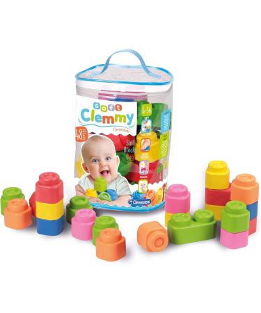 Clementoni Soft Clemmy Building Blocks (48 Pieces) - Soft Building Blocks for Babies & Toddlers 6+ Months - Sensory Play & Development - 17134 - Buy Online on GoSupps.com