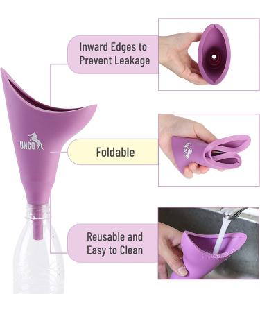 Portable Purple Female Urination Device - Women's Pee Funnel for Easy and Hygienic Outdoor Use - Buy Online on GoSupps.com