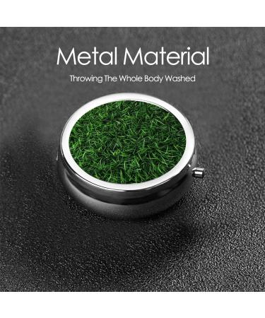 Buy Green Lawn Portable Metal Pill Box - Round Mini 3-Compartment Design for Small Pills | Ideal for Travel - Shop Internationally - Buy Online on GoSupps.com