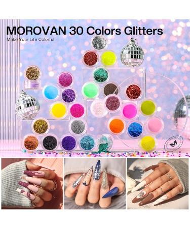 Morovan Acrylic Nail Set - Complete Starter Kit with Acrylic Powder Nail Lamp Drill & 4 UV Polish Colors for Beginners - Buy Online on GoSupps.com