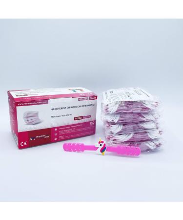 50 CE Certified Children's Masks - Rose Mouth & Nose Protection IIR Standard BFE 98% - Medical Use 50 Pack - Buy Online on GoSupps.com