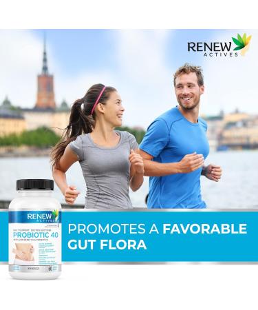 Renew Actives Double Strength Probiotic: High Potency Probiotic 40 Billion CFU - Probiotics for Men and Women for Digestive Health & Favourable Gut Flora - Daily Support for Both Men and Women. Probiotic 40 Supplement - 60 Capsules (2 Packs) 60 Count (Pac - Buy Online on GoSupps.com