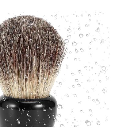 Premium Black Resin Handle Hair & Beard Shaving Brush - Thick Lather for Ultimate Comfort - Buy Online on GoSupps.com