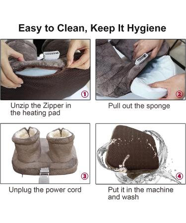 Fast-Heating Electric Foot Warmers | 3 Temperature Settings | Sherpa-Lined | Machine-Washable | Auto Shut-Off | Brown - Buy Online on GoSupps.com