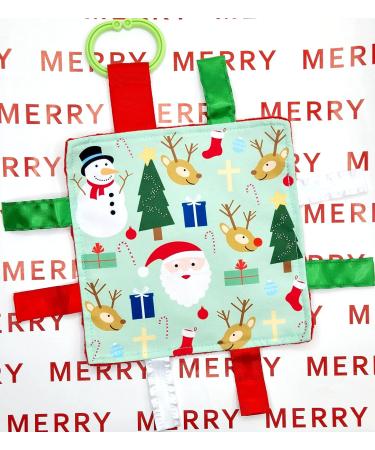 Baby's First Christmas Crinkle Tag Toy Lovey - Santa Reindeer Rudolph Stocking Stuffer - Buy Online on GoSupps.com