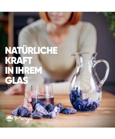 Premium Puraja Sodalith Gemstones Set - 350g Natural Raw Stones for Healing Chakra Work & Water Infusion - Buy Online on GoSupps.com