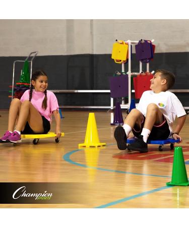 Champion Sports Standard Scooter Board 12 Inches - with Handles - Assorted Colors (Yellow or Blue) - Buy Online on GoSupps.com