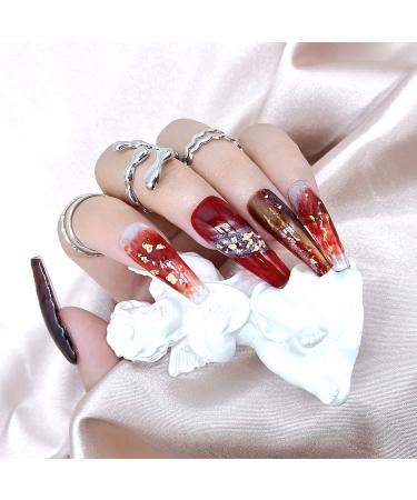 KRISNICE Wine Burgundy Red Cat Eye Gel Nail Polish Set for Fall Manicure - KCS2-004 - Buy Online on GoSupps.com