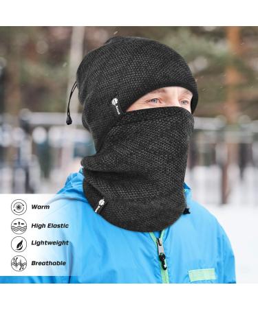 Botack Men's Winter Hose Scarf - Versatile Neckwarmer & Face Mask for Motorcycle & Walking - Black - Buy Online on GoSupps.com
