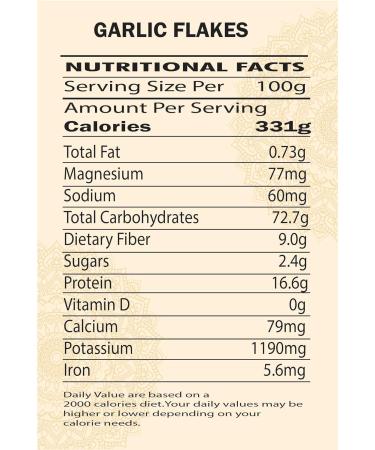 Garlic Flakes (200g/7.05oz) - Premium Quality, 100% Natural, Authentic, No Additives - Buy Online on GoSupps.com