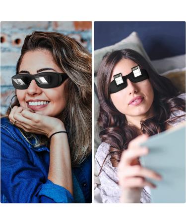 Lazy Glasses Bed Prism Spectacles for Reading/TV in Bed - Black Large (2 Pieces) - Buy Online on GoSupps.com