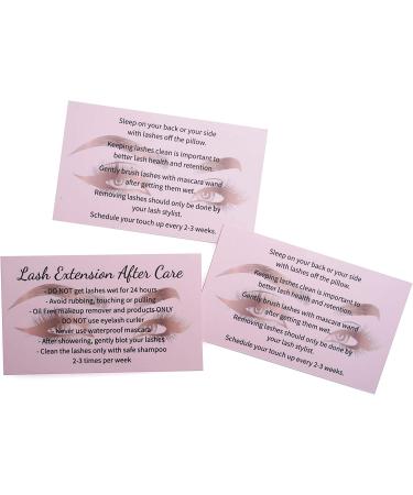 100 Lash Extension Aftercare Cards | Lash Client Instruction | Pink Technicians Accessories - Buy Online on GoSupps.com