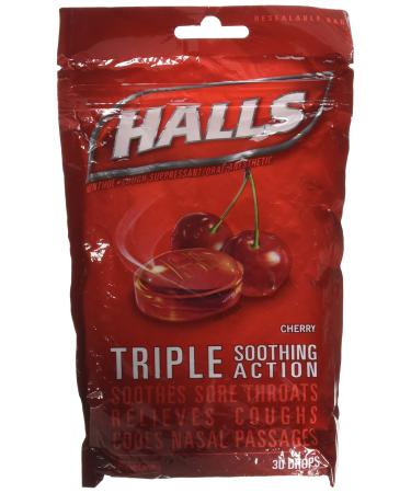 Halls Cough Drops Cherry - 28 Drops