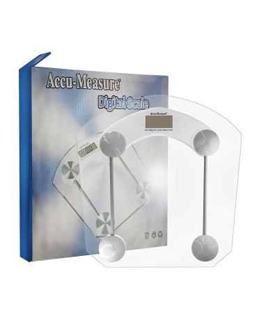 Accu-Measure Digital Scale - Accurate & Precise Bathroom/Home Scale - Track Progress Easily - Up to 400 Pounds - Buy Online on GoSupps.com