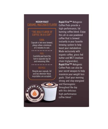 Rapidfire Caramel Macchiato Keto Coffee Pods - Energy & Metabolism Support - 16 Count - Buy Online on GoSupps.com