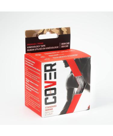 COVERTAPE kinesiology Athletic tape sports tape athletic tape muscle tape Sports tape Elastic therapeutic tape Pain relief tape Strapping tape Physical therapy tape Injury tape massage premium sports tape (black beige camo) colours (Camo Brown) - Buy Online on GoSupps.com