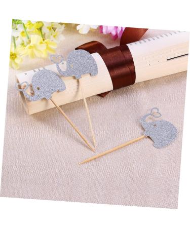 3pcs Gold Glitter Toppers cocktail picks Elephant Cupcake Picks Wedding Topper Heart Glitter fruit cake Glitter Elephant Toppers picks food stick fruit earth tones lip gloss Silver medium - Buy Online on GoSupps.com