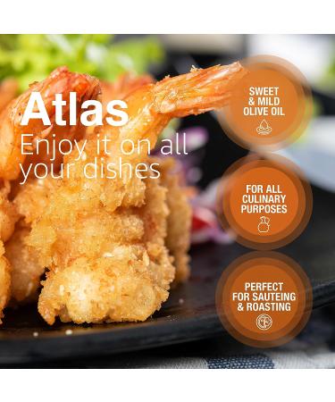 Atlas 3 LT Organic Cold Press Extra Virgin Olive Oil from Morocco | Rich in Polyphenols | Family Farm Harvested | Trusted by Michelin Star Chefs | 101 Fl Oz - Buy Online on GoSupps.com