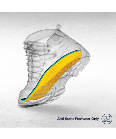 MEGAComfort Yellow Black Shoe Insoles | Unisex Adult | Men's Size 6-7, Women's Size 8-9 US - Buy Online on GoSupps.com