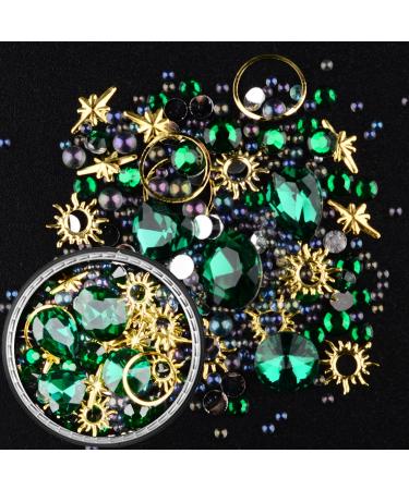 6 Wheels Mixed Sparkle Nail Art Rhinestones, Diamonds, Crystals, Butterfly Beads, Pearls, Studs, Gems, Rivets & Charms Kit - Buy Online on GoSupps.com