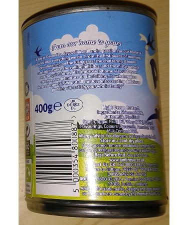 Ambrosia Devon Custard 400g - Delicious and Creamy Dessert - Buy Online on GoSupps.com